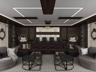 Home Cinema Hall, UV Project UV Project Eclectic style media room