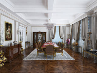 Dining room, UV Project UV Project Classic style dining room Marble