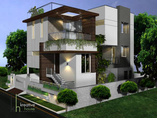 Independent Houses in India, KREATIVE HOUSE KREATIVE HOUSE 모던스타일 주택 돌