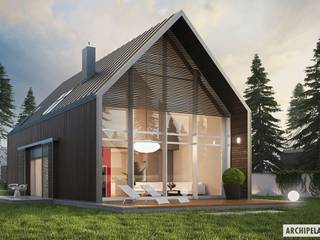PROJEKT DOMU EX 13 - nowoczesna stodoła w najlepszym wydaniu! , Pracownia Projektowa ARCHIPELAG Pracownia Projektowa ARCHIPELAG Modern home