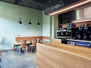 Aménagement & décoration d'un coffee shop - Strasbourg, Ektor studio Ektor studio Commercial spaces