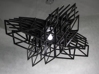 Lampa BLACK STAR, Nasu Nasu Pasillos, vestíbulos y escaleras de estilo moderno