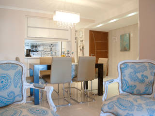 Departamento en Punta del Este - Torres Miami Br., Diseñadora Lucia Casanova Diseñadora Lucia Casanova Eclectic style dining room