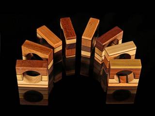 Serviettenring “Timber”, Holzverliebt Holzverliebt Comedores de estilo rural Madera Acabado en madera