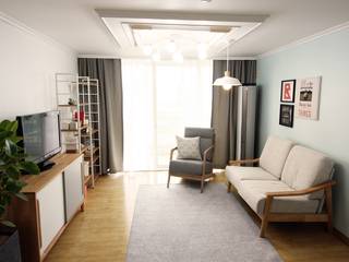 25평형 신혼집 홈 스타일링 , homelatte homelatte Scandinavian style living room