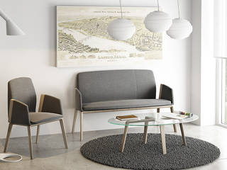 Collection Chairs of sofas ofFAMO Company and design by Aitor Garcia de Vicuña ( AGVestudio ), agvestudio agvestudio Salon moderne