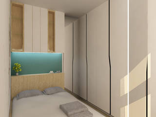 Kamienica Jeżyce, EMEMSTUDIO EMEMSTUDIO Scandinavian style bedroom