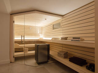 Umbau: Kellerraum zur Design Sauna, corso sauna manufaktur gmbh corso sauna manufaktur gmbh Sauna Holz Beige