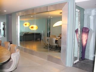 Palazzo di vetro sul lago di Lugano, DF Design DF Design Modern dining room
