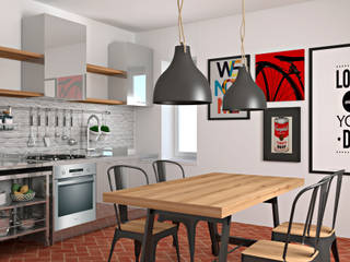 Cucina acciaio, OGARREDO OGARREDO インダストリアルデザインの キッチン 鉄/鋼