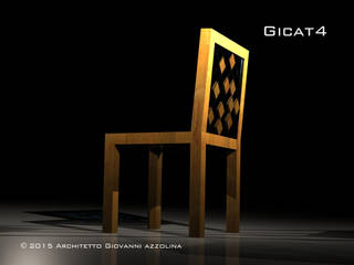 La Sedia "GICAT3". , Architetto Giovanni Azzolina Architetto Giovanni Azzolina Livings de estilo moderno Madera Acabado en madera