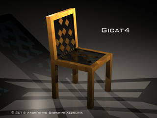 La Sedia "GICAT3". , Architetto Giovanni Azzolina Architetto Giovanni Azzolina Livings de estilo moderno Madera Acabado en madera