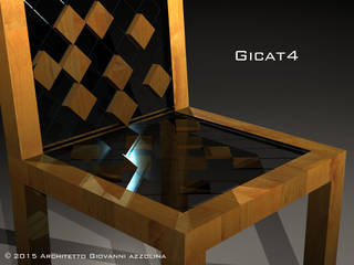 La Sedia "GICAT3". , Architetto Giovanni Azzolina Architetto Giovanni Azzolina Livings de estilo moderno Madera Acabado en madera