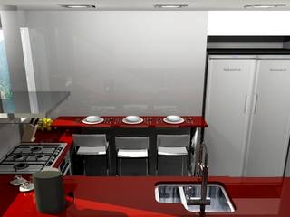 COCINA PEQUEÑA, ARCE FLORIDA LLC ARCE FLORIDA LLC Nowoczesna kuchnia Drewno O efekcie drewna