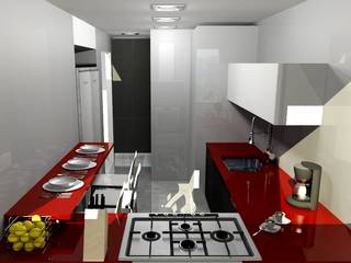 COCINA PEQUEÑA, ARCE FLORIDA LLC ARCE FLORIDA LLC Nowoczesna kuchnia Drewno O efekcie drewna