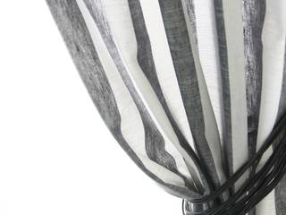 gray stripe curtain, looms703 looms703 Dormitorios escandinavos