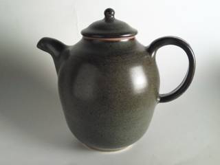 茶葉末後手茶注（ちゃようまつうしろでちゃちゅう）, 甚八窯 小川 甚八 甚八窯 小川 甚八 Asiatische Küchen