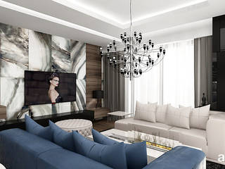 LOOK #33 | Apartament, ARTDESIGN architektura wnętrz ARTDESIGN architektura wnętrz Salas de estar modernas