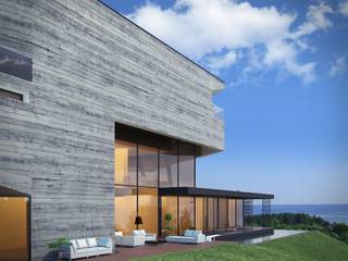 Интерьер виллы Condor. Архитектура и природный ландшафт, A-partmentdesign studio A-partmentdesign studio Minimalist house Concrete Grey