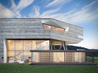 Интерьер виллы Condor. Архитектура и природный ландшафт, A-partmentdesign studio A-partmentdesign studio Minimalist house Concrete Grey