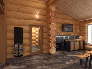 A-partmentdesign studio Scandinavian style dining room Wood Wood effect
