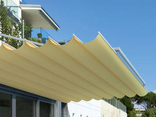 Pergoflex, Parasoles Tropicales - Arquitectura Exterior Parasoles Tropicales - Arquitectura Exterior Modern Terrace