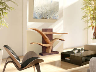 console Arboretum, BOIS MEUBLE CREATION BOIS MEUBLE CREATION Modern living room Solid Wood Multicolored