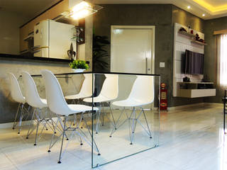 Projeto Home Theater, Alkaa Arquitetos Associados Alkaa Arquitetos Associados Moderne Wohnzimmer