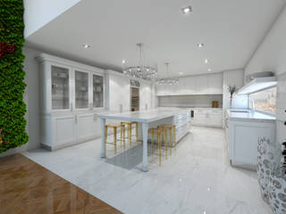 Classique, J.Dias J.Dias クラシックデザインの キッチン MDF 白色