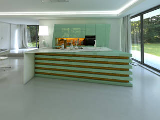 Olive, J.Dias J.Dias 現代廚房設計點子、靈感&圖片 MDF Green