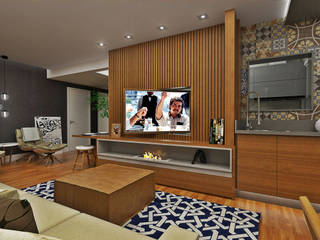 Jardim Sul, 171, Atelier Par Deux Atelier Par Deux Eclectic style living room Wood Wood effect