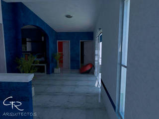 Remodelacion R-1, GT-R Arquitectos GT-R Arquitectos Modern corridor, hallway & stairs