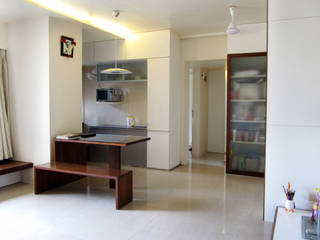Studio Apartment, The White Room The White Room Minimalist living room