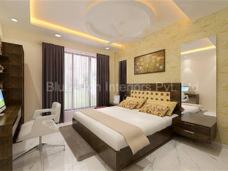Subramanium Residence (Mulund), Bluearch Architects & Interiors Bluearch Architects & Interiors Modern style bedroom Plywood