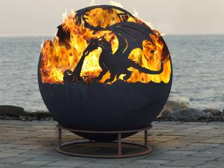 Outdoor Fire Pits , Weaves Interiors & Outdoors Weaves Interiors & Outdoors Rustikaler Garten Metall