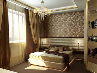 Квартира на Можайском шоссе, ELLE DESIGN STUDIO ELLE DESIGN STUDIO Classic style bedroom