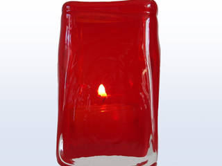 Kerzenbecher / Teelichthalter rot - mundgelasen aus Schwarzwälder Glasbläserei, Schwarzwald-Maria KG Schwarzwald-Maria KG Living room Glass