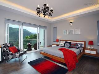 Misty Haven Villa, Savio and Rupa Interior Concepts Savio and Rupa Interior Concepts Modern Bedroom