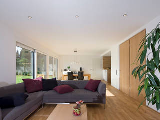 Holzrahmenbau, puschmann architektur puschmann architektur Moderne Wohnzimmer