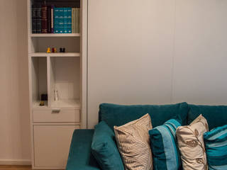 34 M2 . Boedo , Buenos Aires., MinBai MinBai Minimalist living room Textile Turquoise