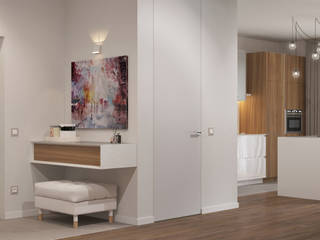 "Light, wood, simplicity", mlynchyk interiors mlynchyk interiors Pasillos, vestíbulos y escaleras minimalistas