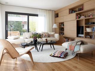 Schöner Wohnen Haus, Burkhard Heß Interiordesign Burkhard Heß Interiordesign Moderne Wohnzimmer Holz Holznachbildung