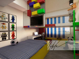 Apartamento Residencial, Arq.AngelMedina+ Arq.AngelMedina+ Quarto infantil minimalista de madeira e plástico