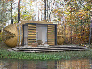 DROP eco-hotel, In-Tenta design In-Tenta design مساحات تجارية خشب Wood effect