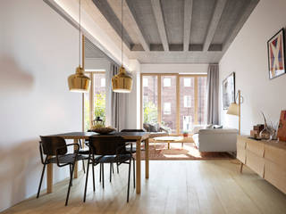 ​Pied à Terre by Recent Spaces Recent Spaces Moderne Wohnzimmer Holz Holznachbildung Pied à Terre,living room