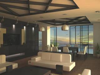 SALA DE ESTAR EN LA PLAYA, Ar.Co Ar.Co Modern living room گرینائٹ