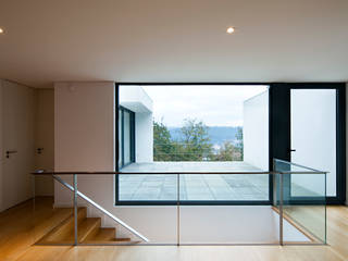 House in Barcelos, Portugal Rui Grazina Architecture + Design Minimalist balcony, veranda & terrace