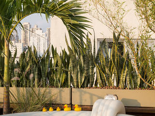 COBERTURA JOAQUIM ANTUNES , Eliane Mesquita Arquitetura Eliane Mesquita Arquitetura Modern Spa Wood-Plastic Composite