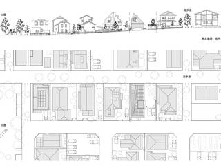 柏の平屋 ねじれ屋根のせ, 千田建築設計 千田建築設計 منازل