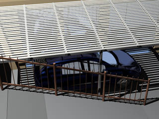 Realizzazione copertura per posto auto scoperto, Architetto Termografo Denise Vola Architetto Termografo Denise Vola Modern garage/shed